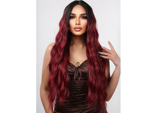 Peruca ombre burgundy